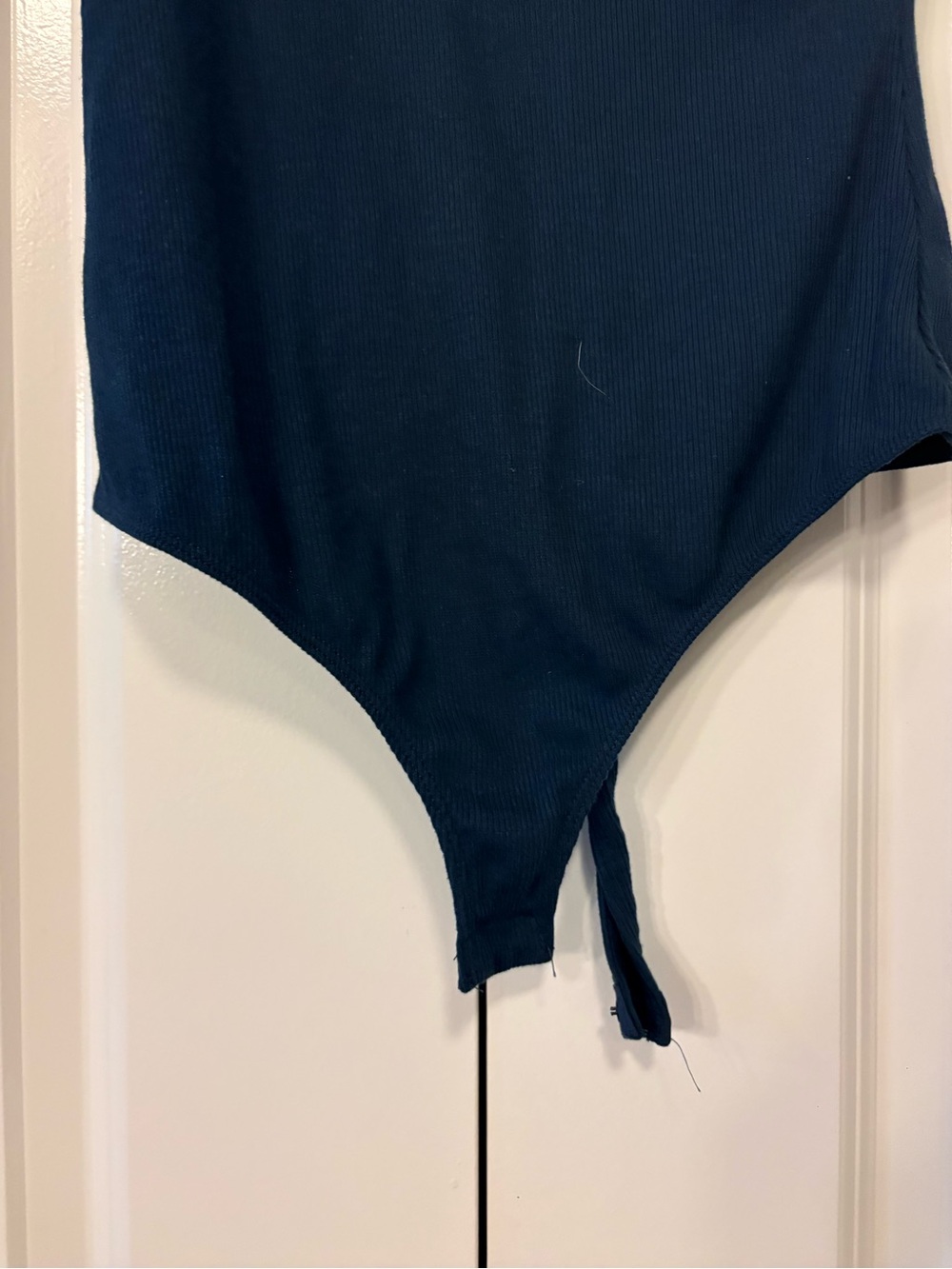 Free People Navy Bodysuit with Gray Trim - Picture 3 of 6
